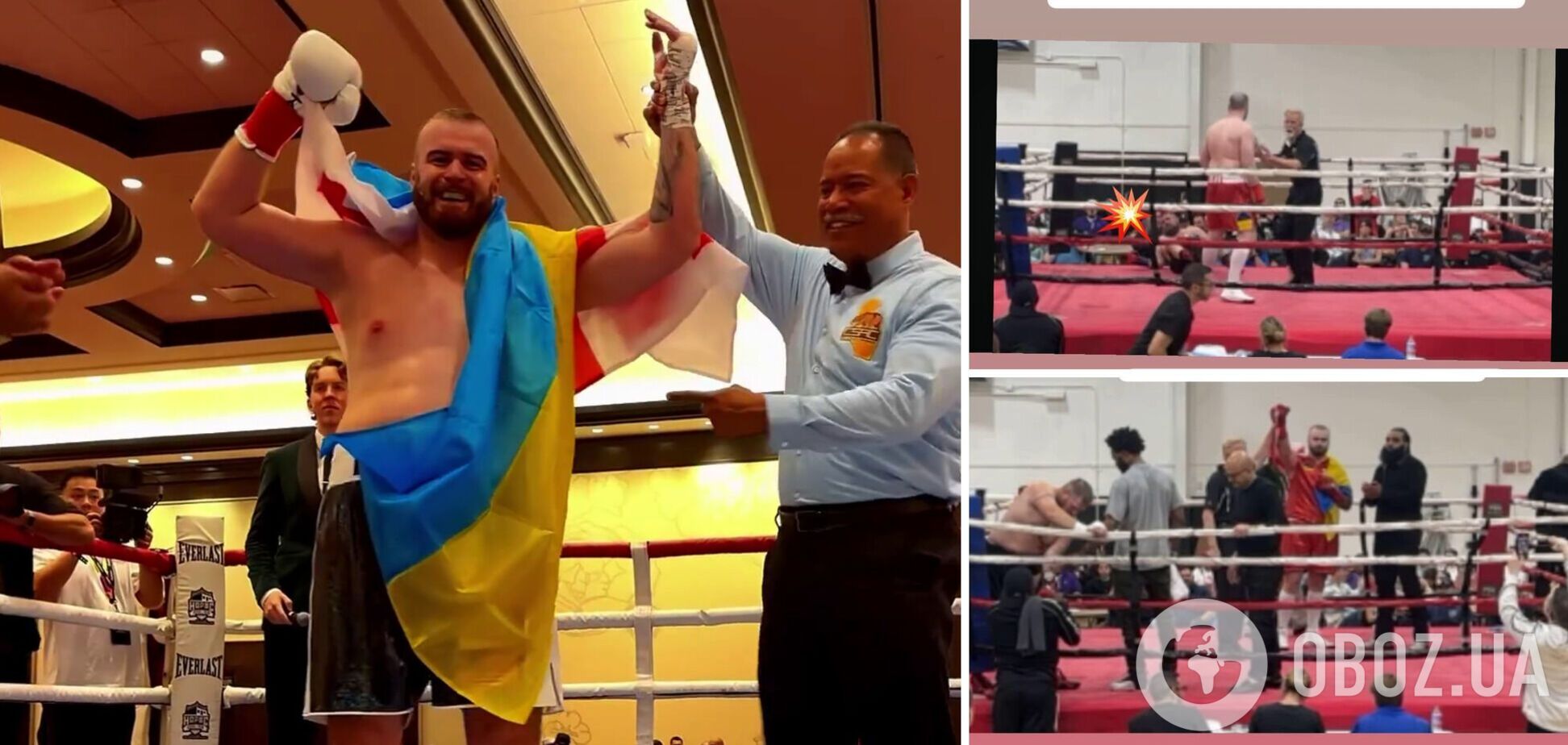 Непобедимый украинский супертяж выиграл брутальным нокаутом в 1-м раунде, повесив соперника на канаты. Видео