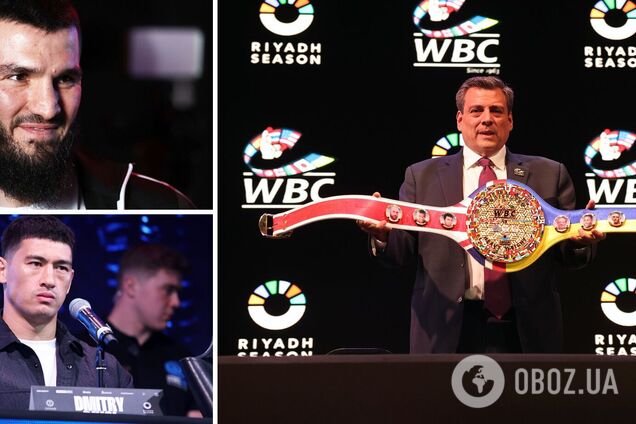 Російських непереможних боксерів-чемпіонів змусили дивитись на український прапор перед пресконференцією. Відео