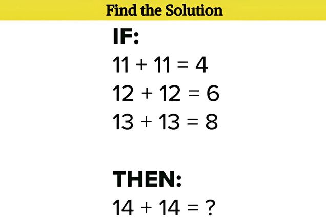 Скільки буде 14+14? Розгадайте головоломку, якщо відповідь не 28