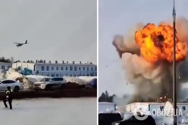 Поднялся огненный 'гриб': момент удара дрона по заводу в Татарстане попал на видео