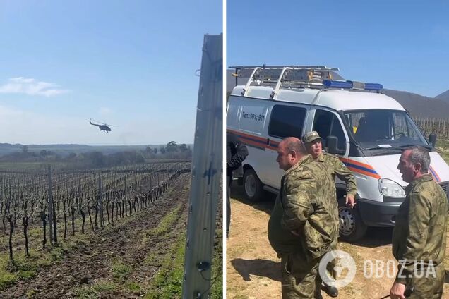 В окупованій Абхазії впав ударний гелікоптер Мі-24. Відео