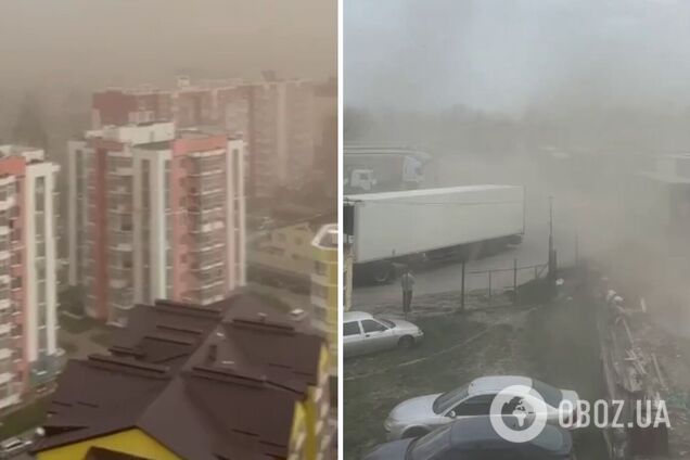 Українці 2 квітня спостерігали бурю та пил у повітрі