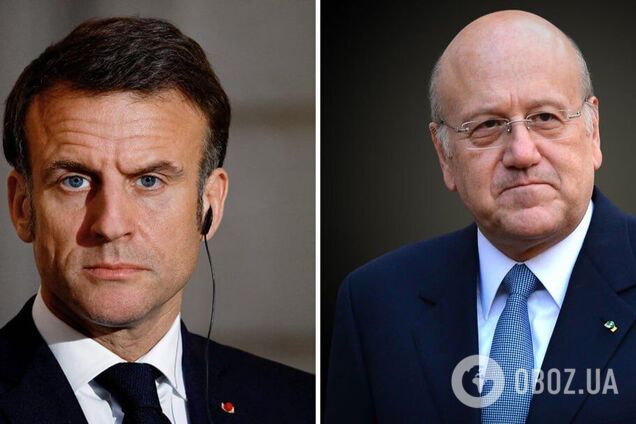 Макрон зустрівся з прем'єр-міністром Лівану щодо ситуації на кордоні з Ізраїлем: до чого домовились