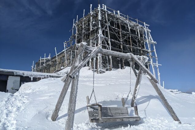 Снег в Карпатах