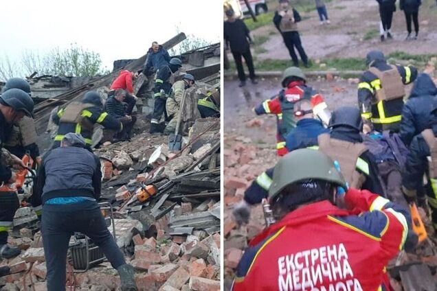 Окупанти скинули КАБи на прикордоння Харківщини: з-під завалів врятували чоловіка. Фото