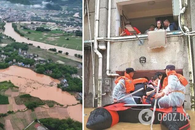 У Китаї через потужну повінь евакуювали 110 тис. осіб: є загиблі і зниклі безвісти. Фото і відео стихії 
