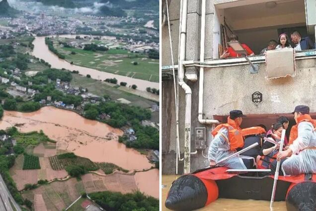 В Китае из-за мощного наводнения эвакуировали 110 тыс. человек: есть погибшие и пропавшие без вести. Фото и видео стихии