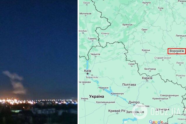 У Росії заявили, що дрон намагався атакувати військовий аеродром 'Балтимор' у Воронежі