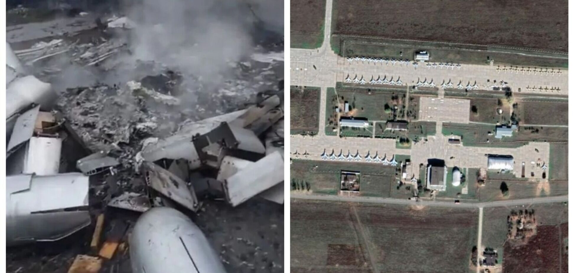 Обгорілі модулі для КАБів і понівечені літаки: у мережі показали можливі наслідки удару по військовому аеродрому в РФ