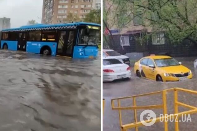 На Москву рухнул мощный ливень: большая вода добралась до столицы РФ. Видео