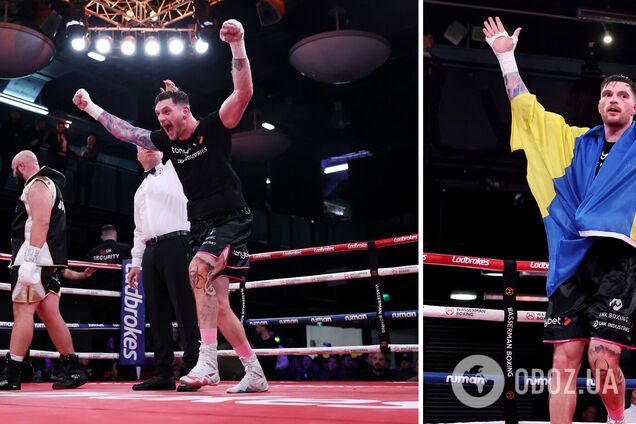 Сенсационный украинский супертяж добыл досрочную победу, повесив соперника в нокдауне на канаты. Видео