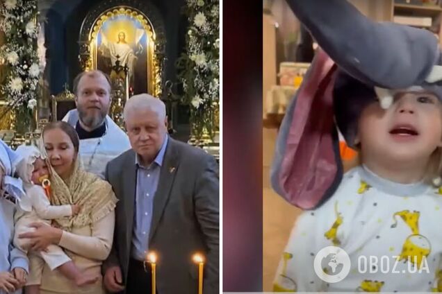 Девочке сменили имя: депутат российской Госдумы Миронов покрестил похищенного в Херсоне ребенка. Фото и видео