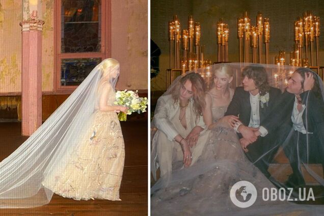 Аня Тейлор-Джой вперше показала фото зі свого таємного весілля в 2022 році і засвітила 'кривавий' торт у вигляді анатомічних сердець

