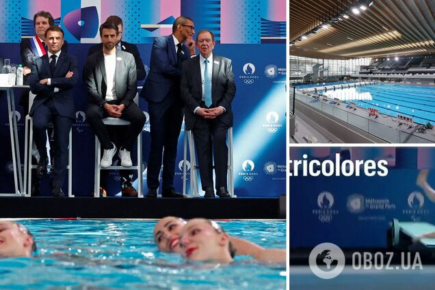 На очах у Макрона... У Парижі відкриття Олімпійського Aquatics центру пішло не за планом. Відео