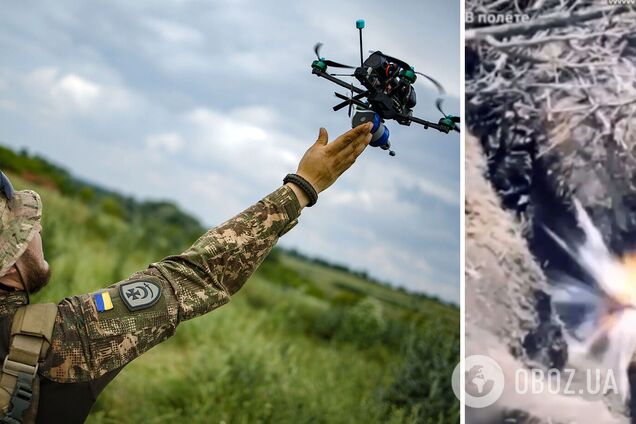 'Новый номинант на премию Дарвина': оккупант увидел прилетевший к нему в 'нору' дрон, решил пощупать его. Видео