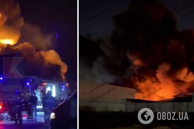 Поднялась стена огня: в российском Краснодаре произошел мощный пожар на фабрике. Видео