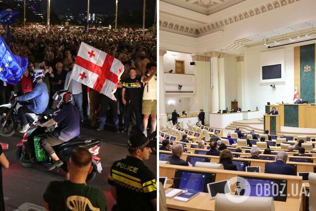 Парламент Грузії ухвалив закон про 'іноагентів' у другому читанні: у Тбілісі триває акція протесту. Відео