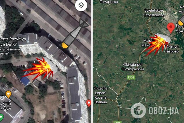 Російський літак летів бомбити Україну, а впустив бомбу на житловий будинок у Росії