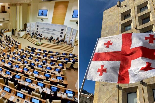 В парламенте Грузии произошла стычка при рассмотрении закона об 'иноагентах'. Видео