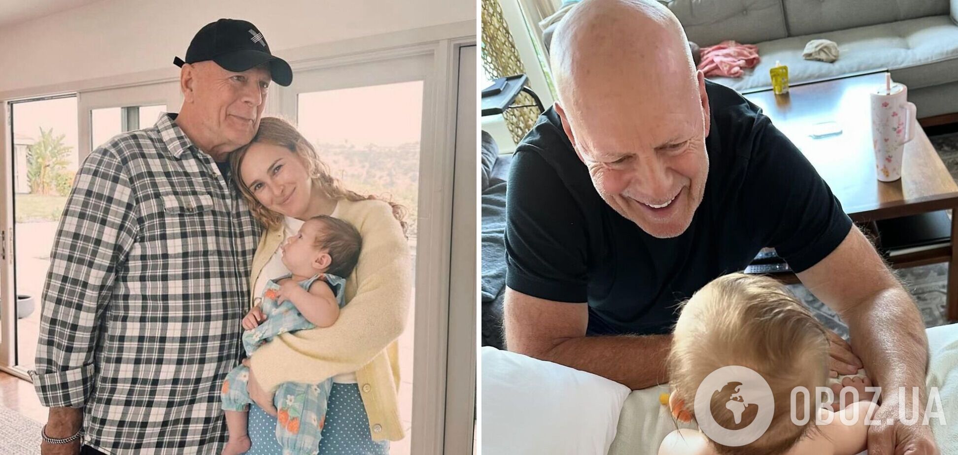 'Чистая радость на его лице'. Тяжелобольной Брюс Уиллис показал фотографию с единственной внучкой и восхитил сеть