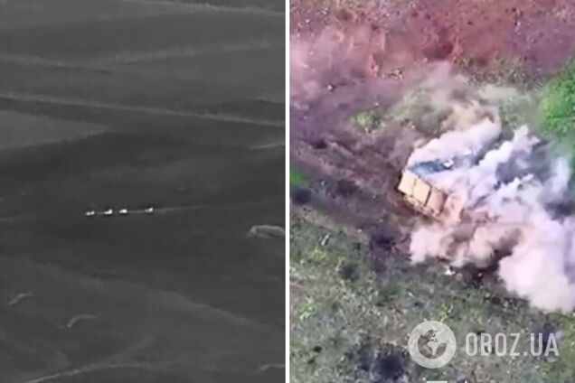 Вражескую колонну остановили: украинские пограничники сорвали наступление россиян на Бахмутском направлении. Видео