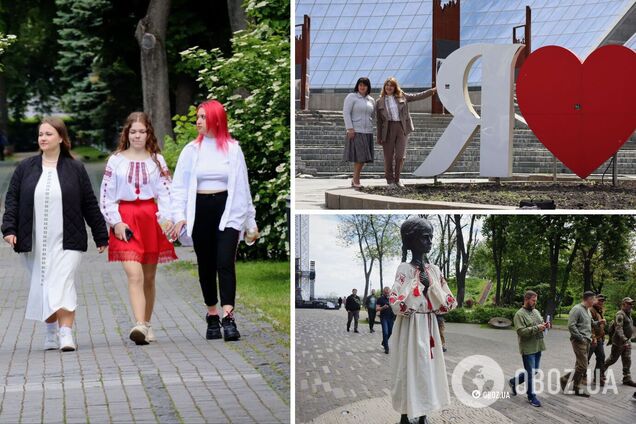 Вулиці Києва заполонили українці у вишиванках