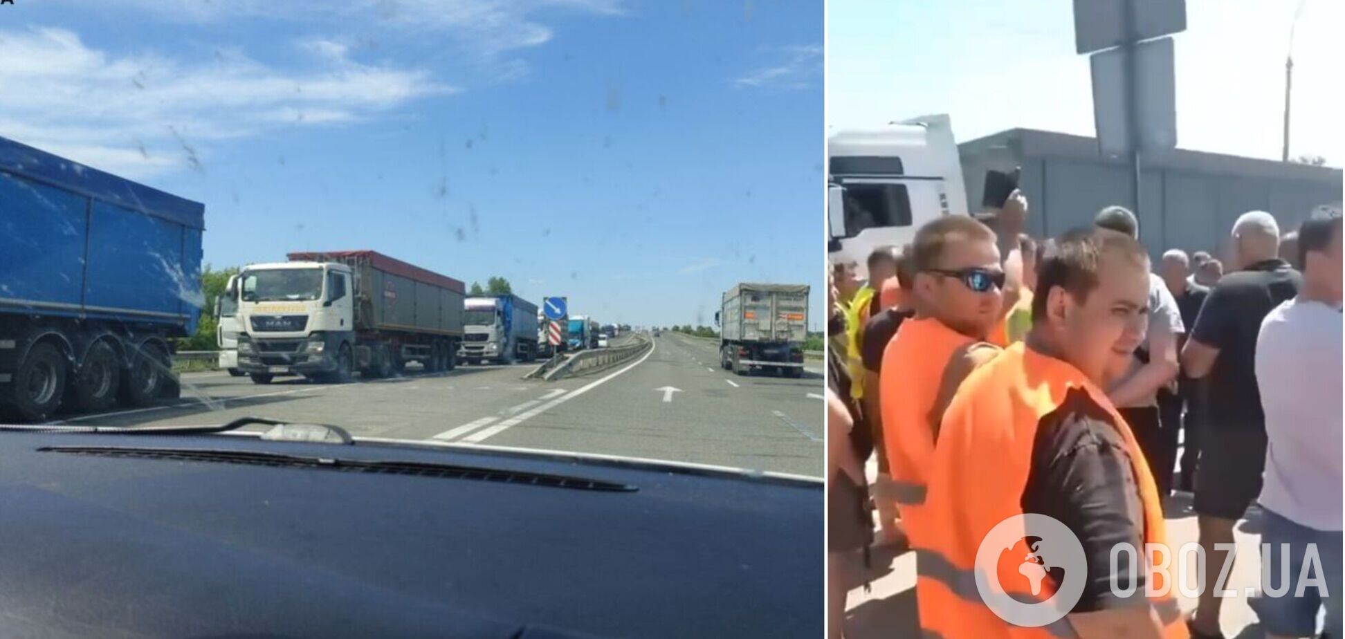 Фуры дальнобойщиков частично перекрыли трассу Киев – Одесса: чего они требуют. Фото и видео