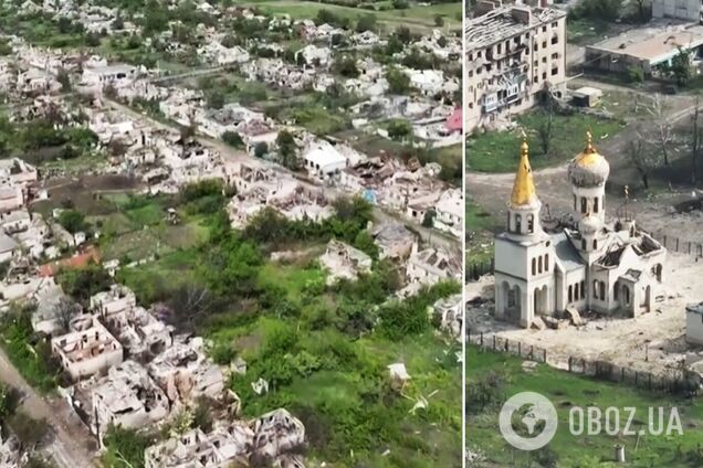 'Тактика випаленої землі': в мережі показали, що окупанти зробили з Часовим Яром. Кадри з висоти