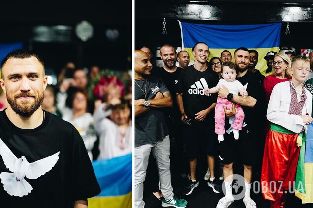 Ломаченко прийшов на зустріч із українцями в Австралії у футболці з голубом миру. Фотофакт