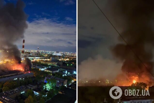 В Москве загорелся мощный пожар: горит один из заводов. Видео