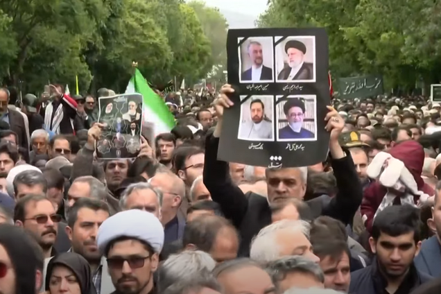 В Ірані розпочалася церемонія прощання з Раїсі, який загинув в авіакатастрофі. Відео