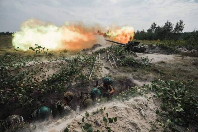Работа украинской артиллерии