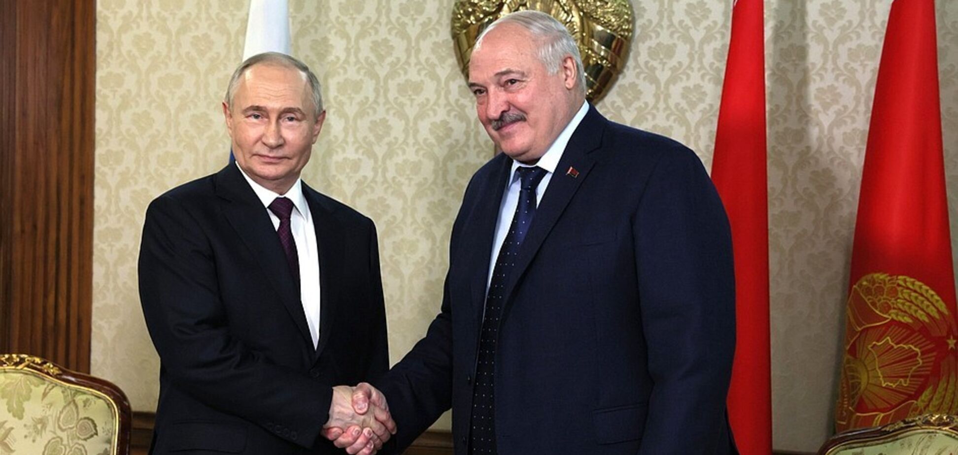 Путин и Лукашенко на встрече в Беларуси 23 мая 2024 года