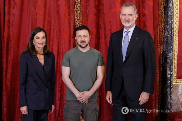 Королева Летиція продемонструвала стильний діловий образ на зустрічі з Зеленським. Фото