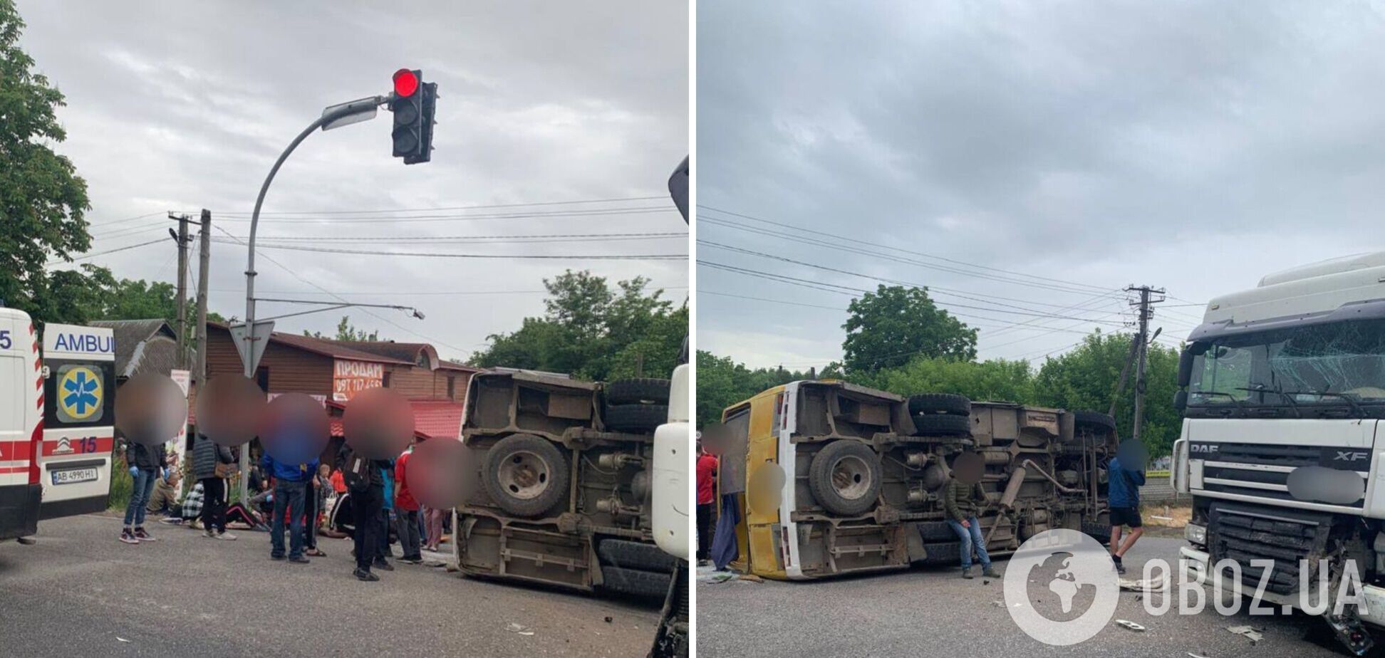 В Винницкой области перевернулся автобус с пассажирами: пострадали 11 человек. Фото