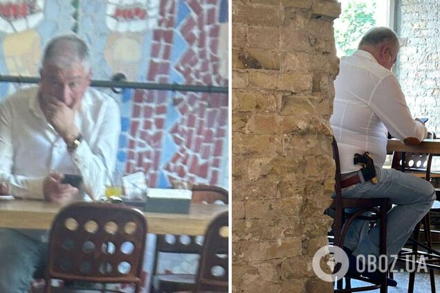 Ексміністр транспорту Червоненко засвітився у кафе із золотим пістолетом за поясом. Фото