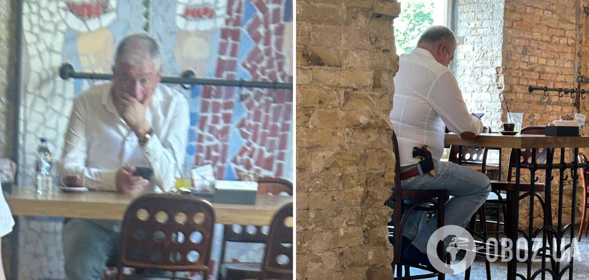 Экс-министр транспорта Червоненко засветился в кафе с золотым пистолетом за поясом. Фото