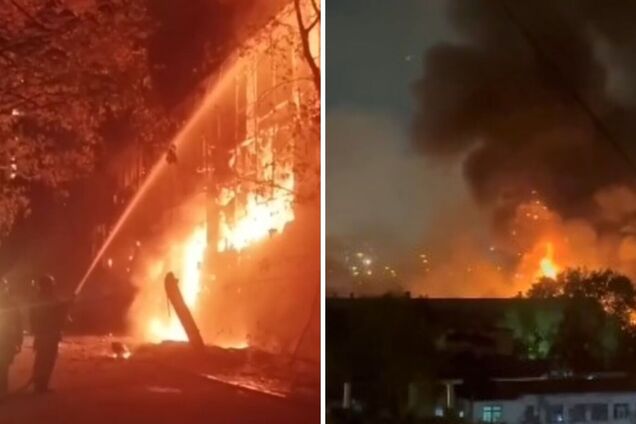 Стояла стена огня и дыма: в Москве произошел мощный пожар, к его ликвидации привлекали авиацию. Видео