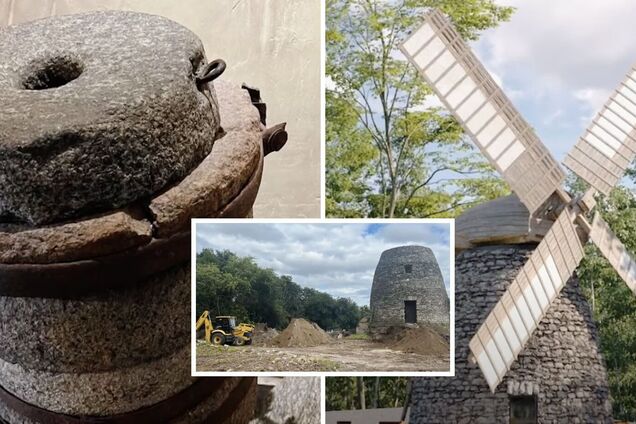 В Пирогові завершують реставрацію старовинного вітряка з Херсонщини: з'явилося відео