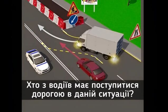 Хто має поступитися дорогою? Комплексне завдання з ПДР, що змусить подумати