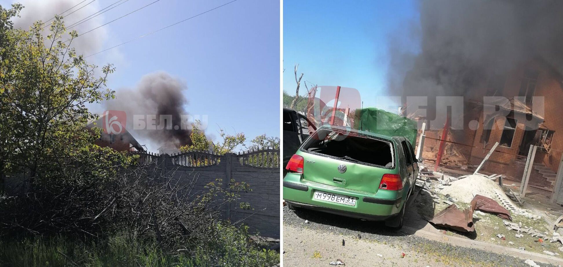 В Бєлгороді прогримів вибух під час атаки РФ на Харків: з'явилися фото руйнувань
