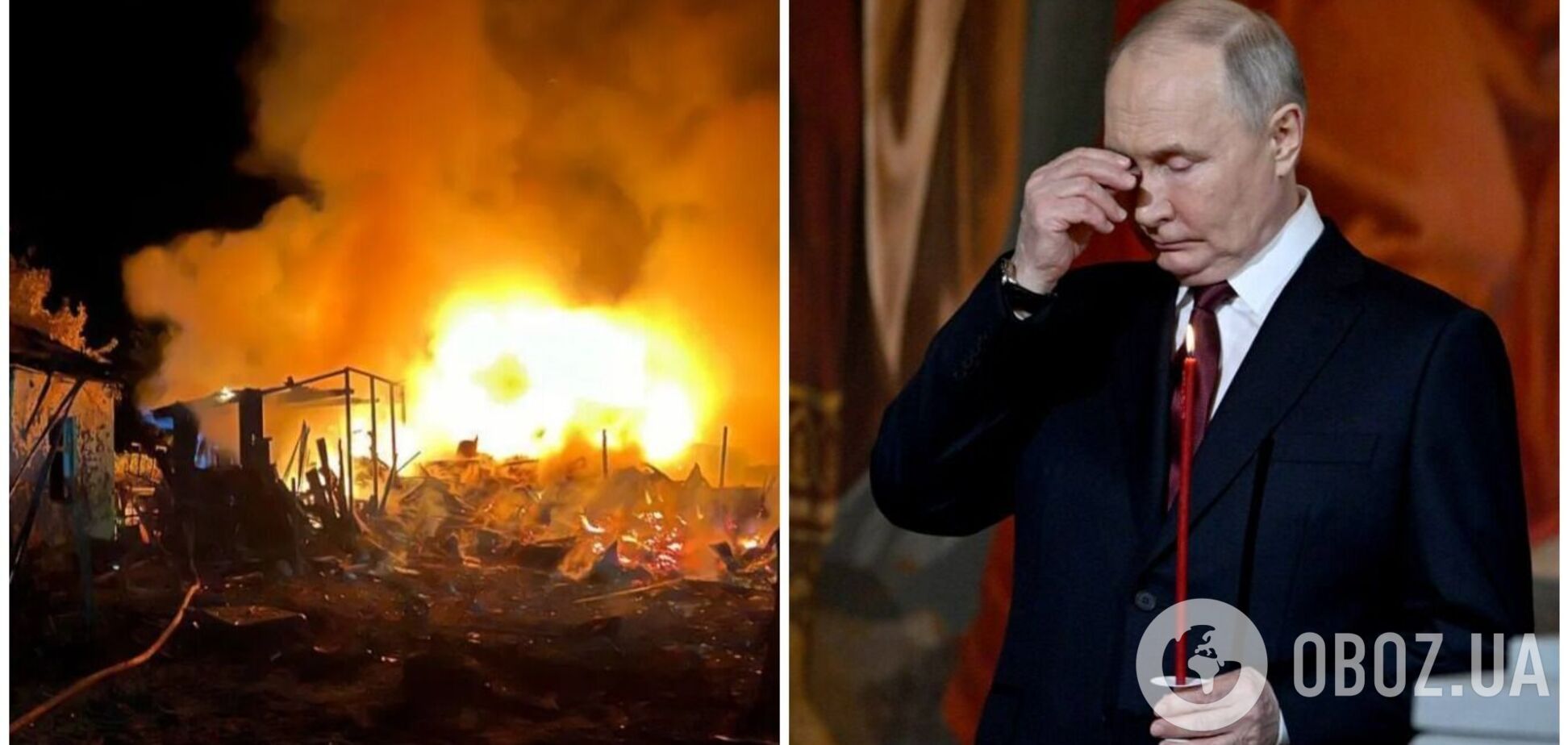 'Сатана править бал': Путін викликав хвилю обурення візитом до храму на Великдень