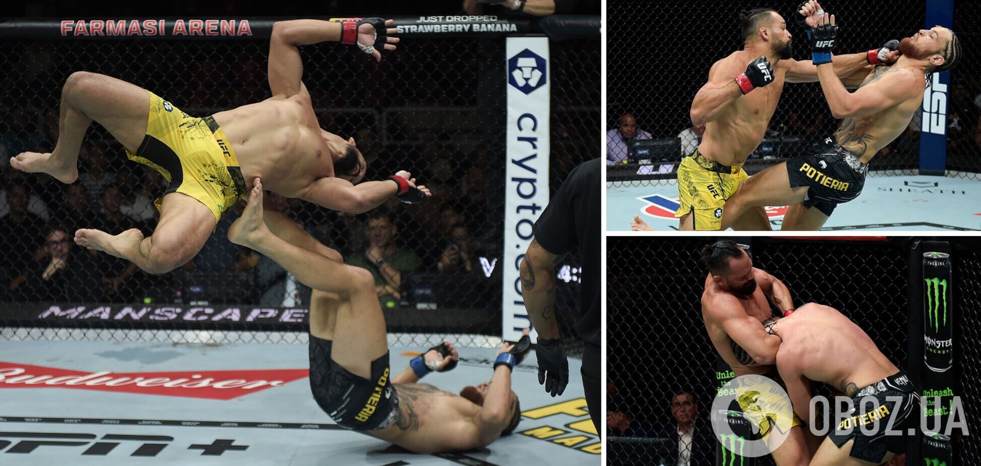 Сальто у голову. Український боєць UFC програв на 54-й секунді бою, не зробивши жодного удару. Відео