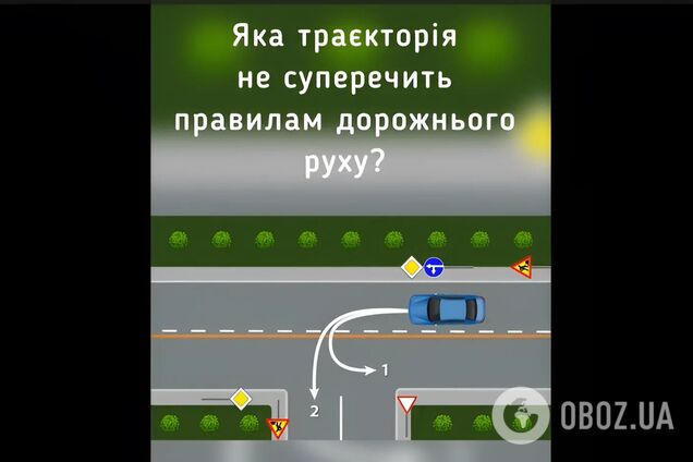 Яка траєкторія не суперечить ПДР? Простий тест