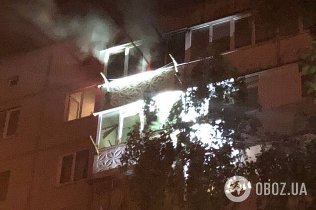 Пожар произошел на балконе в квартире многоэтажки