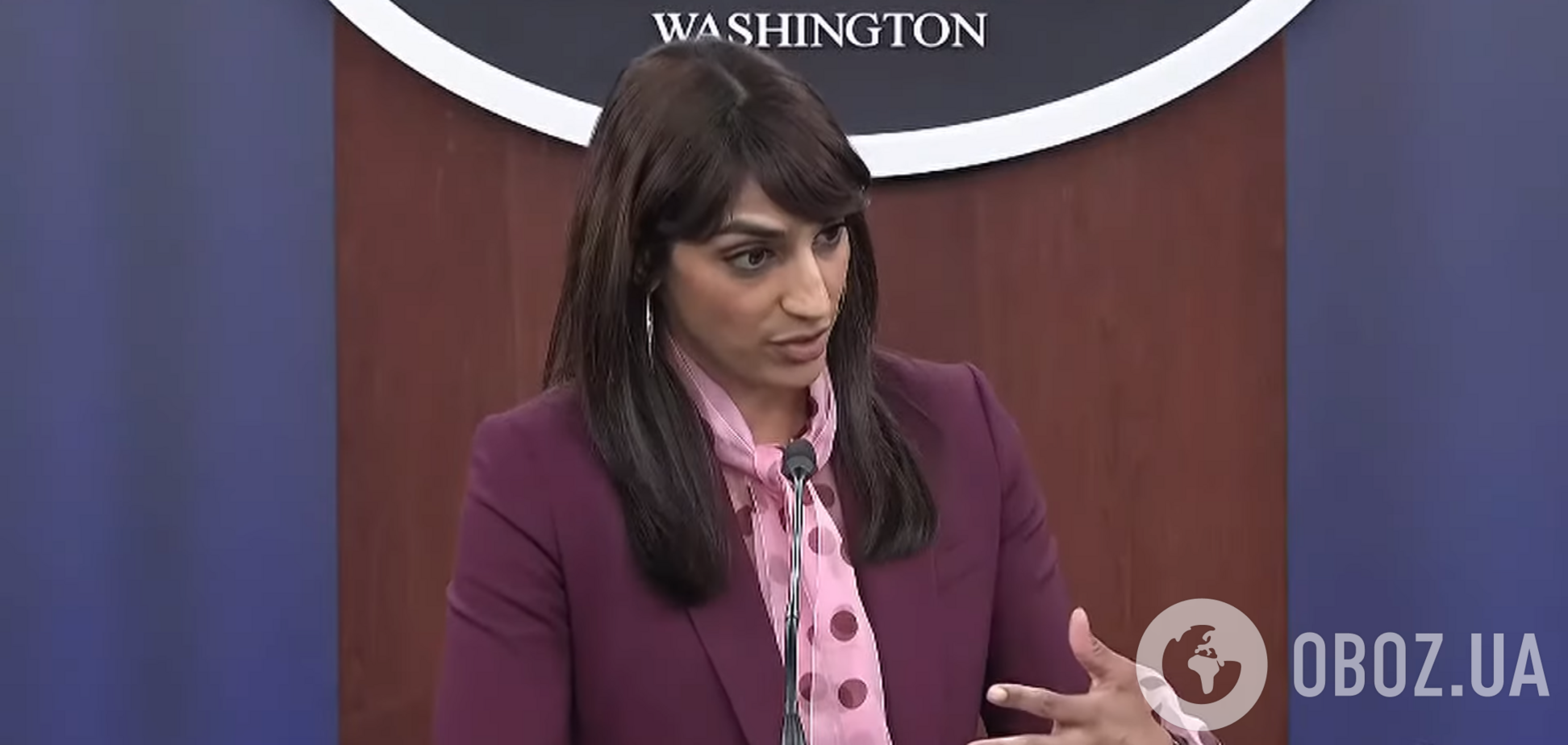 Сабріна Сінгх на брифінгові