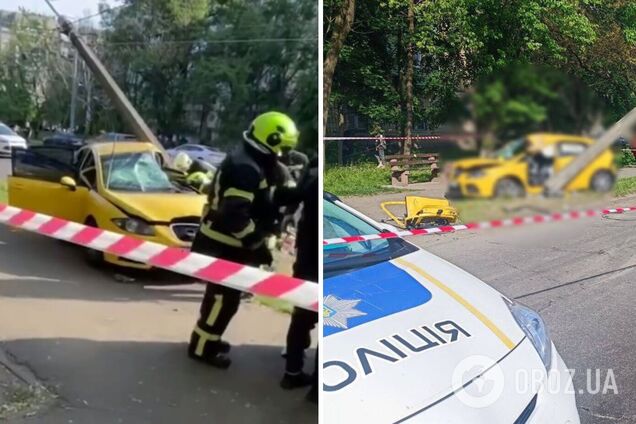 Легковушка на скорости сбил столб