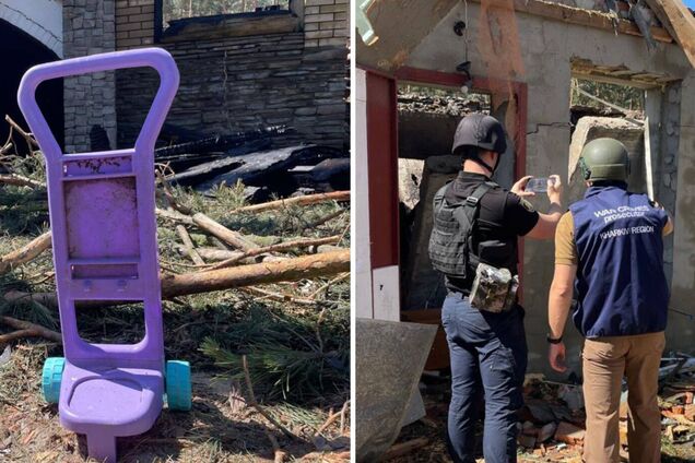 Появились фото разрушенного оккупантами дома в Харьковской области, где пострадали 8 детей