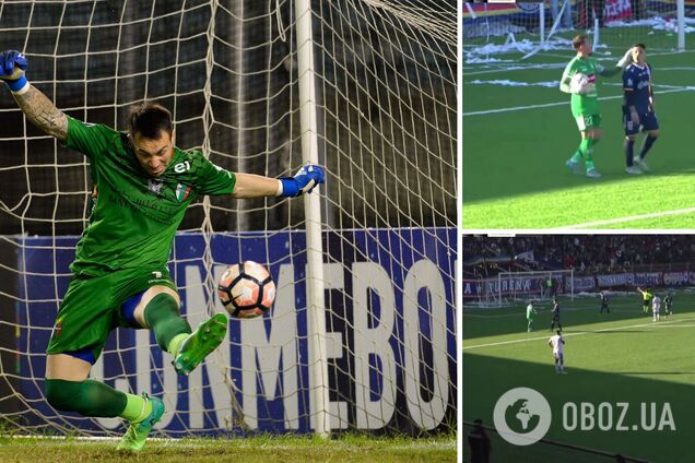 В Чили вратарь заработал пенальти 'самым странным способом в истории футбола'. Видео