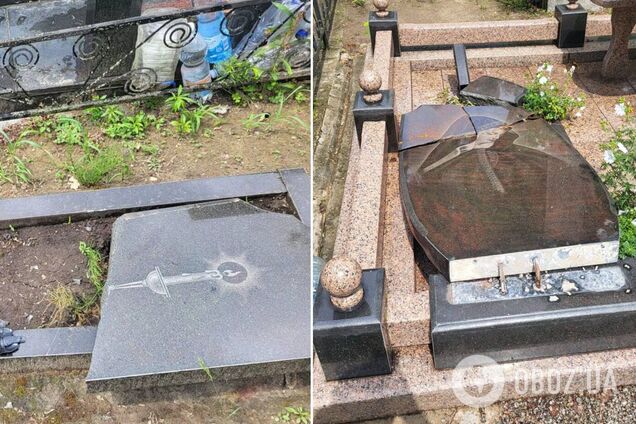 Вандалы разгромили 12 памятников на могилах